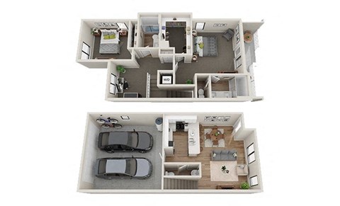 Two Bedroom Two and a Half Bath